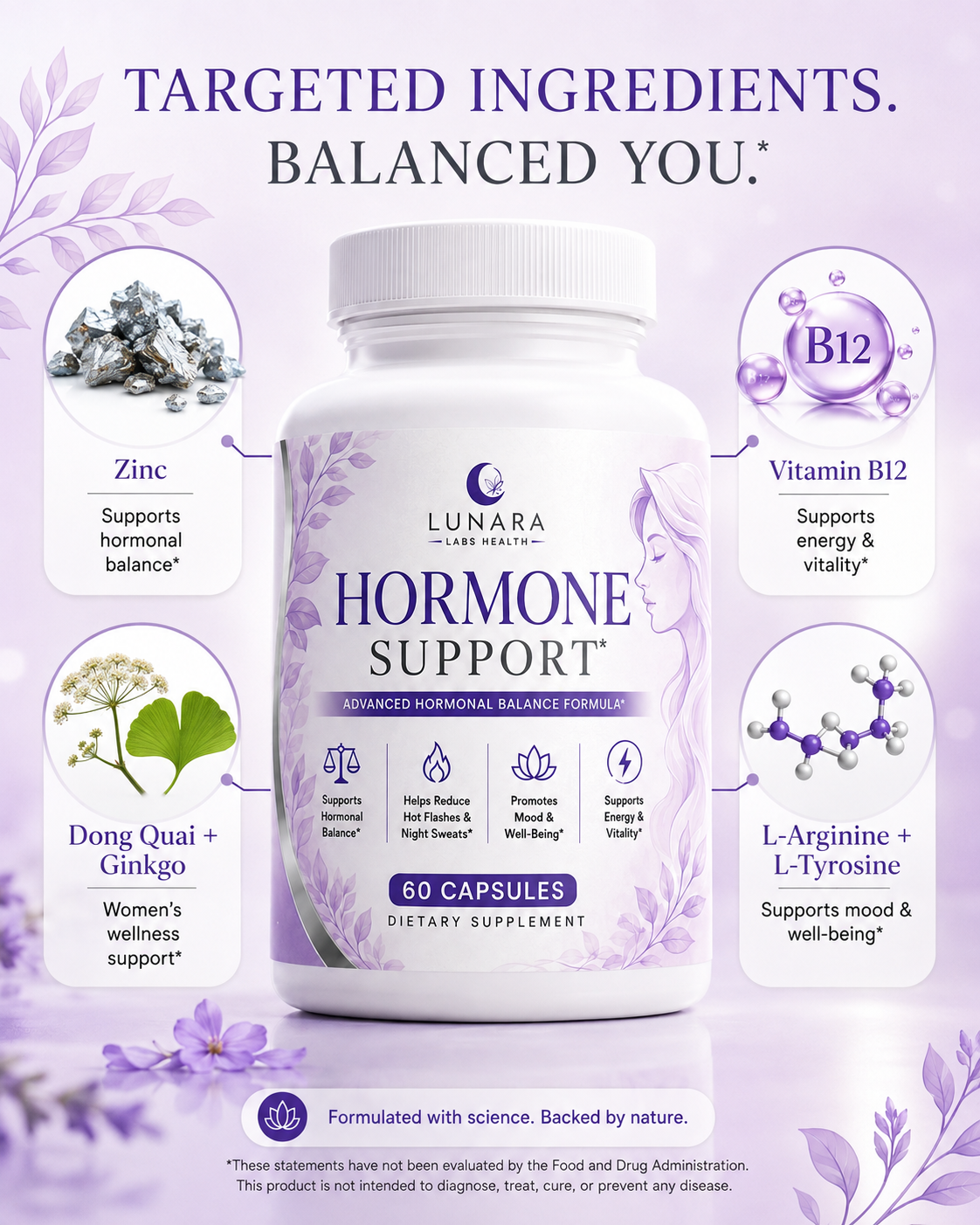 Lunara Labs Natural Balance & Harmony — Daily Support for Women 40+
